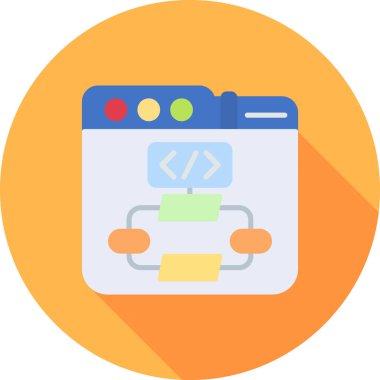 algoritma web simgesi vektör illüstrasyonu