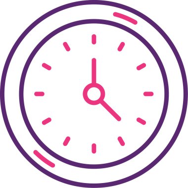 Saat simgesi vektör illüstrasyonu