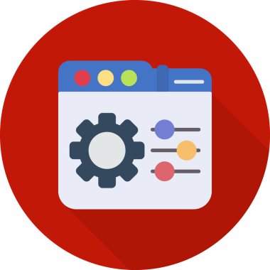 Düz biçimli web geliştirme simgesi