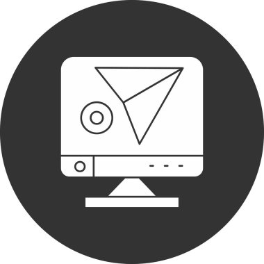 İnternet konseptinin web simgesi, vektör illüstrasyonu