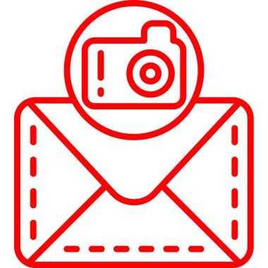 Kırmızı bir pulun vektör illüstrasyonu