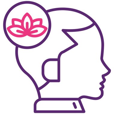 beyin ikonu vektör illüstrasyonu