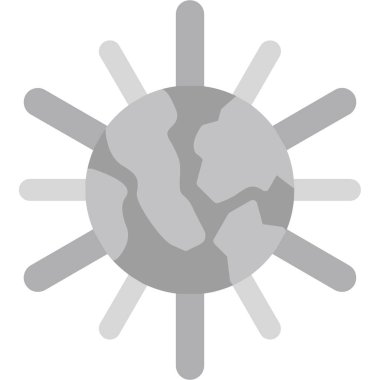 Güneş simgesinin vektör illüstrasyonu