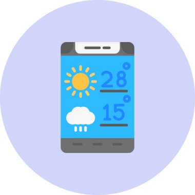 hava uygulaması düz vektör simgesi