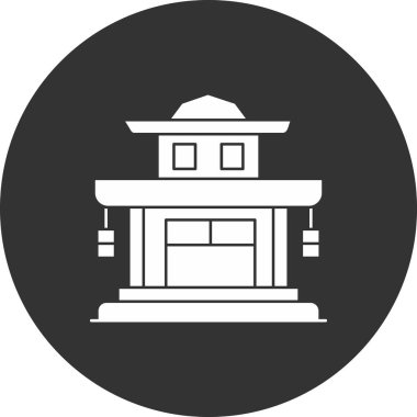 Modern binanın vektör illüstrasyonu