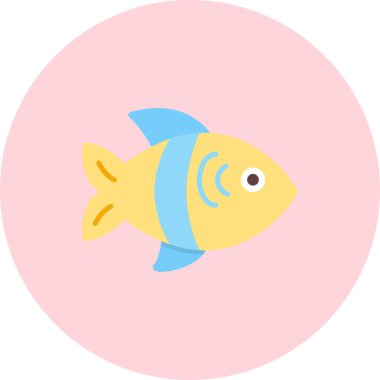 Balık. Web simgesi basit illüstrasyon