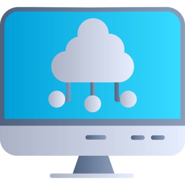 bulut hesaplama vektörü simgesi