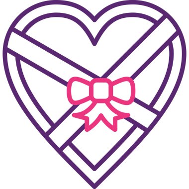 Kalp simgesi, vektör illüstrasyonu basit tasarım