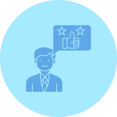 Geri bildirim. Web simgesi basit illüstrasyon