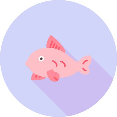 balık simgesi vektör illüstrasyonu