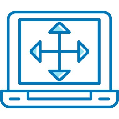 Web tasarımı ve geliştirme çizgisi vektör simgesi.