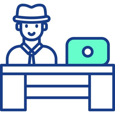 Adamım. Web simgesi basit illüstrasyon