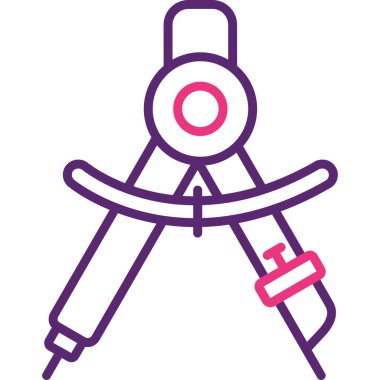 Pusula. Web simgesi basit tasarım