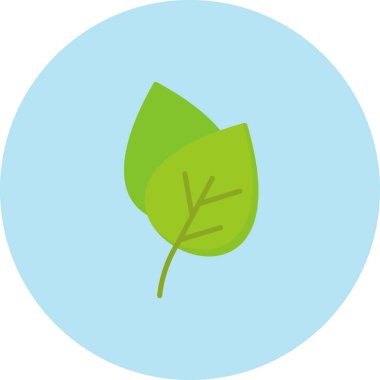 Yaprak simgesi, vektör illüstrasyonu