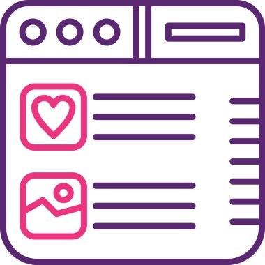 Web arayüzü simgesi, vektör illüstrasyonu