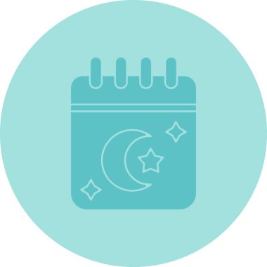 Ay ve yıldızlar ikon vektör tasarımı