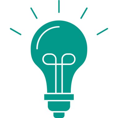 Ampul. Web simgesi basit illüstrasyon