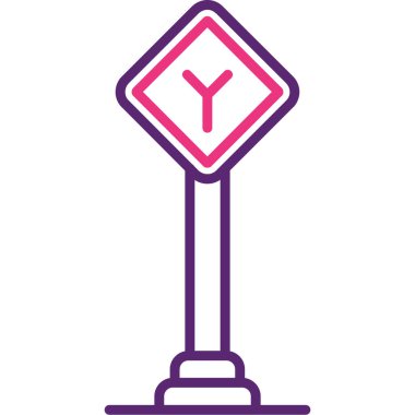 Yol simgesi vektör illüstrasyonu