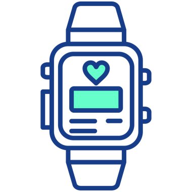 smartwatch simgesi, vektör illüstrasyonu
