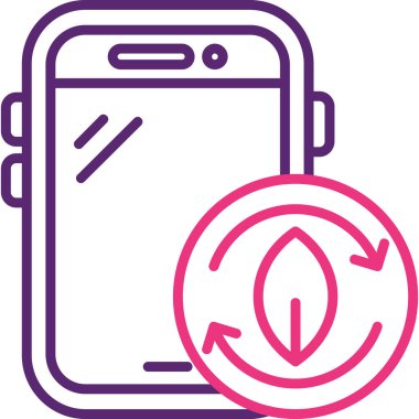 Cep telefonu simgesi, vektör illüstrasyonu