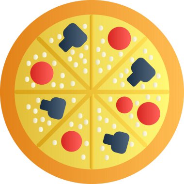 pizza. Web simgesi basit illüstrasyon