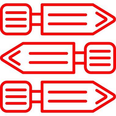 Bir ok kümesinin vektör illüstrasyonu