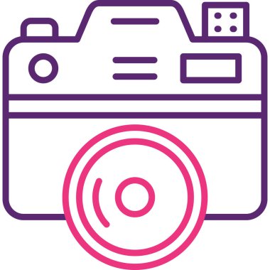 kamera simgesi vektör illüstrasyonu