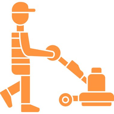 Elektrikli süpürge düz vektör simgesi