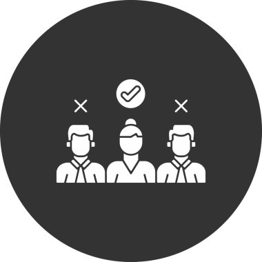 Basit iş adamı simgesi, vektör illüstrasyonu