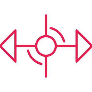 Yöne doğru anahat vektör simgesi