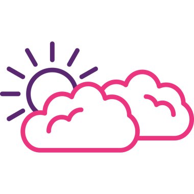 Hava durumu simgesi, vektör illüstrasyonu