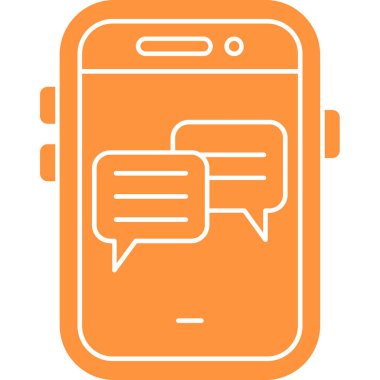 Sohbet mesajı vektör illüstrasyonu