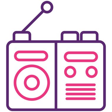 Müzik. Web simgesi basit illüstrasyon