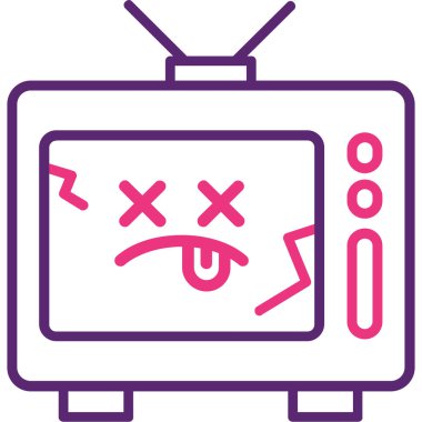 Televizyon. Web simgesi basit illüstrasyon