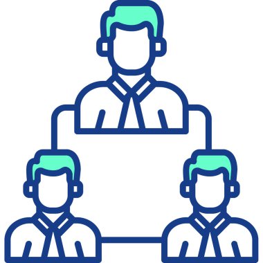 Santral operatör simgesini ara. Çağrı merkezi operatör vektör simgesi rengi düz izole