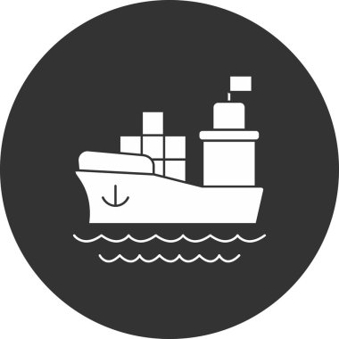 Gemi. Web simgesi basit illüstrasyon