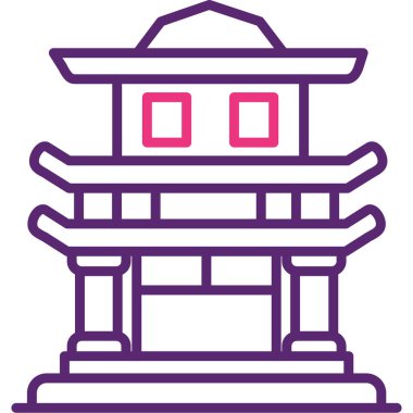 Bina. Web simgesi basit illüstrasyon