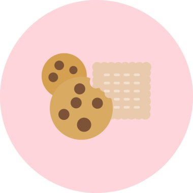 Çerez simgesi vektör illüstrasyonu