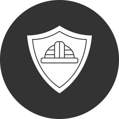 Çatısı olan kalkanın vektör simgesi