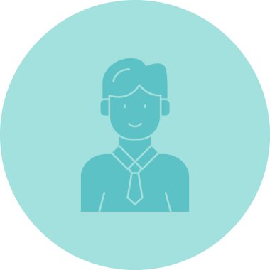 Adamım. Web simgesi basit illüstrasyon