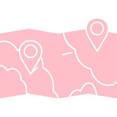 GPS konum simgesi vektör illüstrasyon tasarımı ile harita işaretleyici