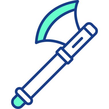 Balta simgesi. Web için kürek vektör simgelerinin özet çizimi