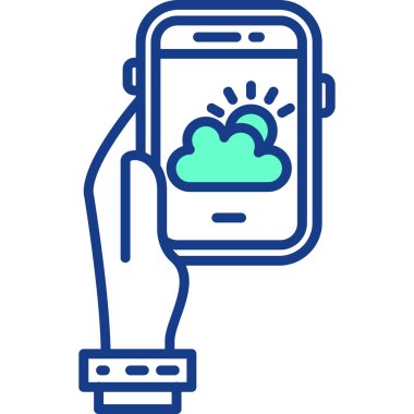 Bulut hesaplama simgesi vektör illüstrasyonu