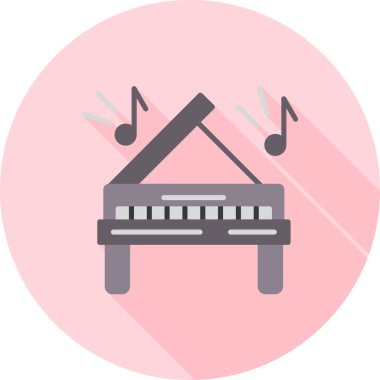 Piyano. Web simgesi basit illüstrasyon