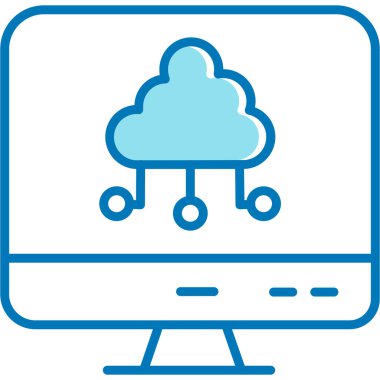 Bulut hesaplama. vektör simgesi