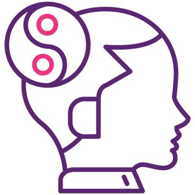 beyin ikonu vektör illüstrasyonu