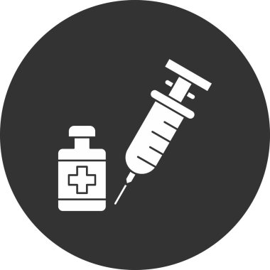 Şırınga vektör simgesi modern illüstrasyon