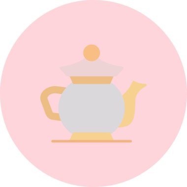 çay fincanı simgesi, vektör illüstrasyonu