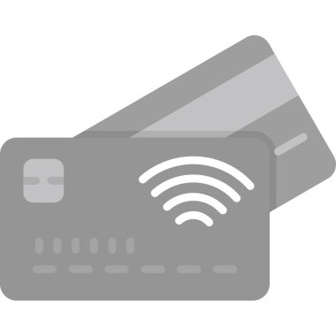 Kredi kartı düz vektör simgesi