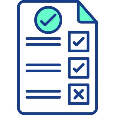 Kontrol listesi. Web simgesi basit tasarım